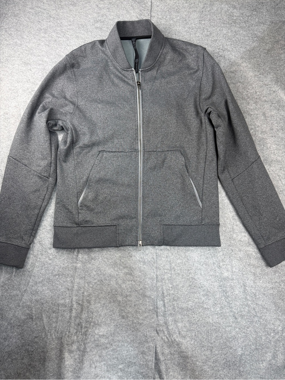Bomber Jacket Lululemon Gray Wool Blend Mens M Off-Duty Upgrade